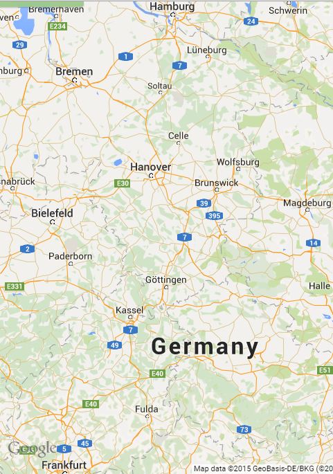 Map Hamburg to Hessen