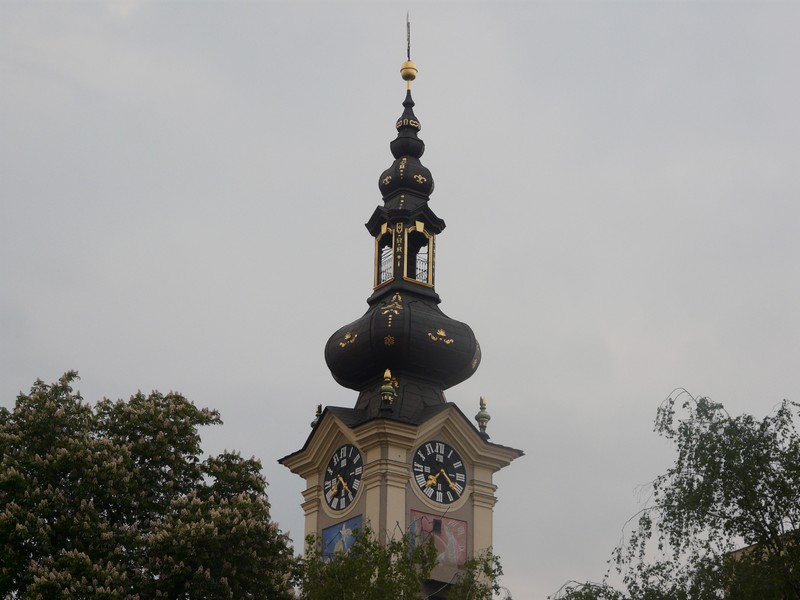 P1110361Church Steeple in Linz Austria